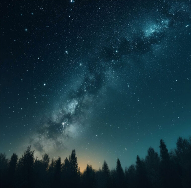 Forest View of Milky Way at Night